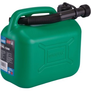 Draper 5L Plastic Petrol Can | Fuel Diesel Canister | 5000cc Water Container | 20mm Flexible Spout Diameter | 290mm Spout Length | 09052