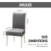 MIULEE Chair Covers, Set of 6, Elastic Chair Covers, Swing Chairs Covers for Chairs, Grey, Velvet Chair Covers for Office Chair Cover, Kitchen, Living Room, Banquet, Family, Wedding, Party Chair