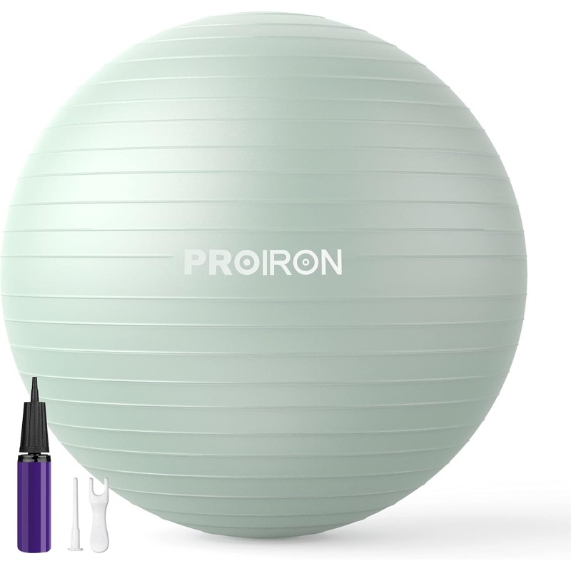 PROIRON Gymnastics Ball, Pezziball, Sitting Ball, Training Ball, Fitness Ball & Balance for Core Training, with Pump, Anti Burst, Pilates Ball, Robust for Adults, Office, Pezzi Balls, Gymnastics Balls