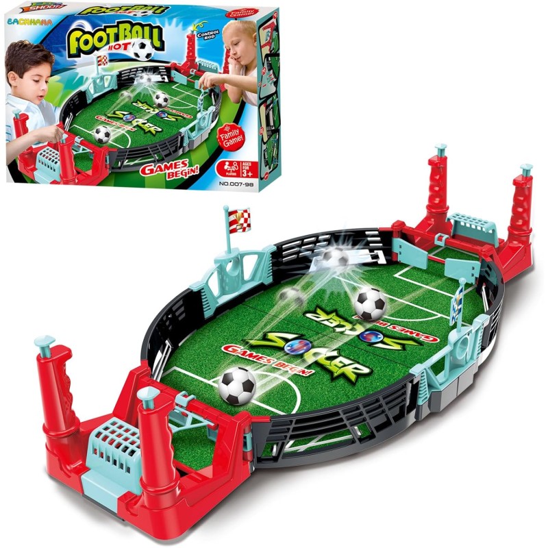 EACHHAHA Tischkicker,Tischfussball Spiele,Party Tischfußball Interaktive Eltern Kind Brettspiele,Geschenke für ab 4 Jahren (2 Fußbälle),Verbessern Sie das Interesse der Kinder am Sport