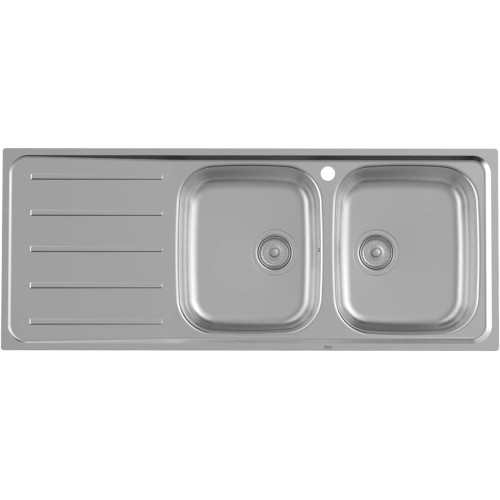 Roca Victoria 120 EI A874121A01 Sink 2 Drawers 1 Drainer Stainless Steel