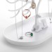 penobon Antlers Jewellery Stand, Jewellery Tree Girls, 2 in 1 Earring Holder & Jewellery Tray Made of Plastic, Jewellery Holder Storage for Earrings, Necklaces, Bracelets, Watches and Rings