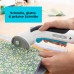 BLACK+DECKER 3.6 V Universal Cutter Battery (Wireless, Rotary Cutter for Precise Cuts in Fabric, Paper, Cardboard, Plastic, with Self-Sharpening Blade, Includes USB-C Charging Cable) White/Blue