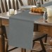 Velvet Table Runner, Modern Table Runner, Washable Table Runner, Linen Look Table Runner for Dining Room, Party, Holiday, Outdoor, Indoor Decoration (Dark Grey, 40 x 180 cm)