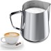Gvolatee 350 ml Milk Jug for Milk Frothing 304 Stainless Steel, Milk Jug with Measurement Mark 12 oz for Barista, Milk Pitcher for Cappuccino, Latte Art, Espresso, Perfect for Coffee Lovers, Silver