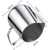 Gvolatee 350 ml Milk Jug for Milk Frothing 304 Stainless Steel, Milk Jug with Measurement Mark 12 oz for Barista, Milk Pitcher for Cappuccino, Latte Art, Espresso, Perfect for Coffee Lovers, Silver