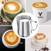 Gvolatee 350 ml Milk Jug for Milk Frothing 304 Stainless Steel, Milk Jug with Measurement Mark 12 oz for Barista, Milk Pitcher for Cappuccino, Latte Art, Espresso, Perfect for Coffee Lovers, Silver