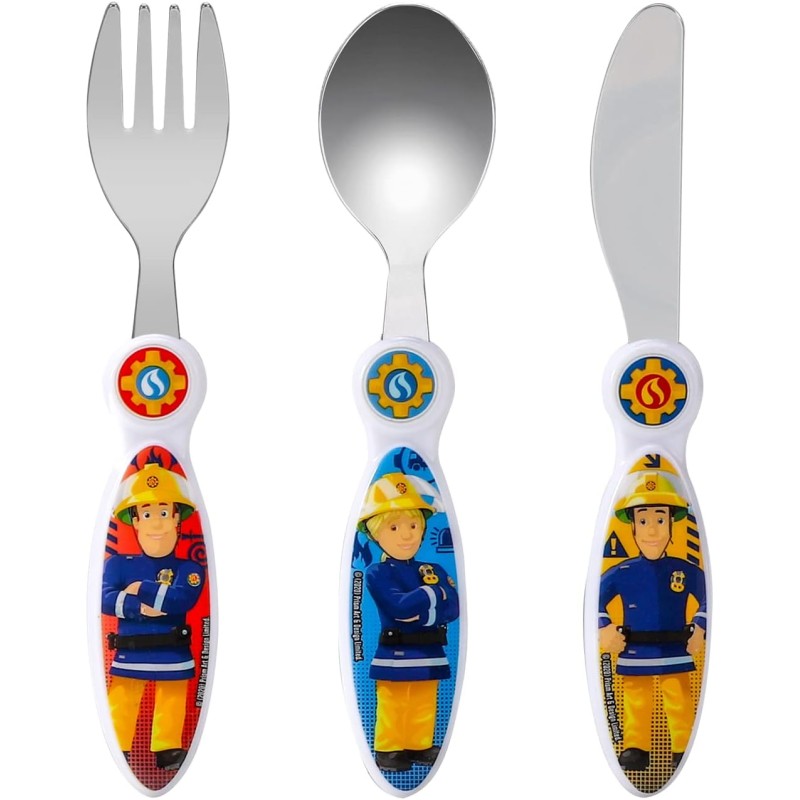 Zawadi Global 3 Piece Kids Cutlery Set Knife/Fork/Spoon, Metal and Plastic, 3 Piece Children's Cutlery Set 3098646031
