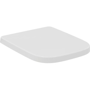 Ideal Standard i.life B Wrapover Square Toilet Seat with Quick Release Function for Easy Cleaning, UV Resistant, Durable Duroplast, Gloss White