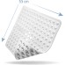 Toniamo Shower Mat Non-Slip 53 x 53 cm Non-Slip Shower Square Non-Slip Mat Shower Antibacterial & Machine Safe Shower Mat Non-Slip BPA-Free White