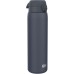 Ion8 Leak-Proof 1 Litre Water Bottle, Stainless Steel, Ash Navy Blue, 1200 ml
