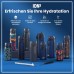 Ion8 Leak-Proof 1 Litre Water Bottle, Stainless Steel, Ash Navy Blue, 1200 ml