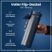 Ion8 Leak-Proof 1 Litre Water Bottle, Stainless Steel, Ash Navy Blue, 1200 ml