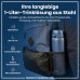 Ion8 Leak-Proof 1 Litre Water Bottle, Stainless Steel, Ash Navy Blue, 1200 ml