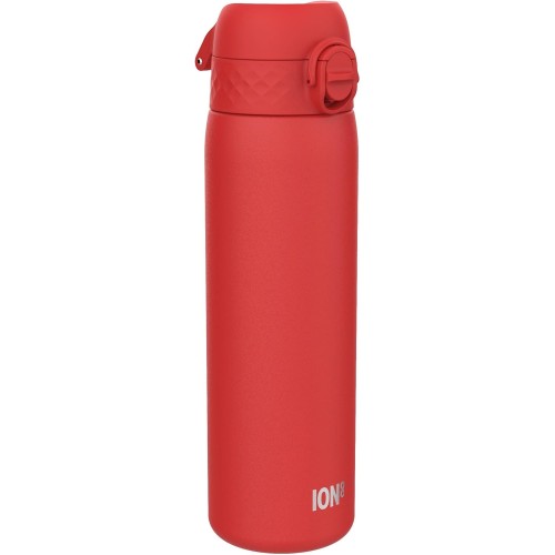 ION8 Lightweight Steel Water Bottle, 600 ml, Non-Insulated, Leak-Proof, One-Handed Opening, Secure Locking, Dishwasher Safe, Flip Lid, Carry Handle, Easy to Clean