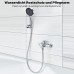 Държач за душ - YEAUPE държач за душ с монтажни материали, държач за душ с винтове, хром, съвместим с повечето душове и душ маркучи