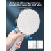 SREWOHS Water Saving Shower Head 9 L/Min Water Saving Shower Head High Pressure Shower Heads 125 mm 5 Jet Modes Hand Shower with Power Wash for Cleaning Tubs, Pets