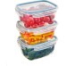 Snips SnipsLock Rectangular Meal Prep Boxes for Food Storage | 1.20 L | Set of 3 | 4 Safety Locks | Food Storage Containers 18.4 x 13.8 x 12 cm | Made in Italy