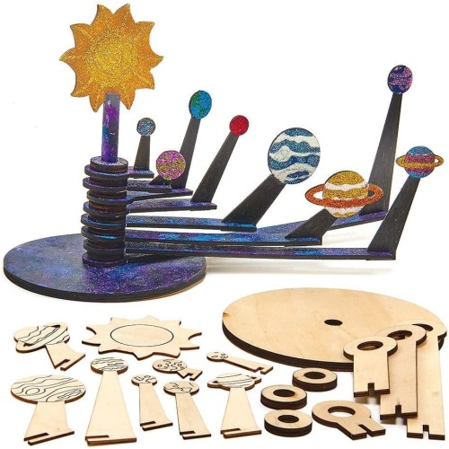Baker Ross FX311 Wooden Planetarium Craft Kit - 1 Piece Small Planetarium Kit
