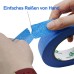 BOMEI PACK 3 Rolls Blue Painter's Tape 24 mm x 50 m Premium Crepe Paper Masking Tape for Painting, Crafts and DIY - Professional Painter's Tape, UV-Resistant, Residue-Free and Easy to Remove