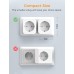Refoss WLAN Socket Timer, Pack of 2 Smart Mini Sockets with Remote Control, Smart Home, WiFi Socket with Voice Control, Smart Plug, Works with Alexa, Google.