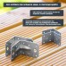 Helpmate Angle Connector with Rib, 90 x 90 x 65 mm, Galvanised, Blued, Wood Connector, Pack of 12