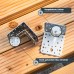 Helpmate Angle Connector with Rib, 90 x 90 x 65 mm, Galvanised, Blued, Wood Connector, Pack of 12