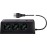 VIMAR 00608.CC Desk Multi-Socket with Circuit Breaker and 2 m Cable, 3 SICURY Universal Outputs, 2 x USB A Outputs and 1 x USB C Output, 10A Plug, Black