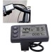 Agatige Bike Computer, S866 Waterproof Control Panel GPS Cycle-Computer Wired with LCD Display 24 V 36 V 48 V with Plug for Electric Bike