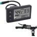 Agatige Bike Computer, S866 Waterproof Control Panel GPS Cycle-Computer Wired with LCD Display 24 V 36 V 48 V with Plug for Electric Bike