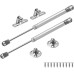 Vinabo Hydraulic Gas Struts, Gas Struts, 2 Pieces Gas Shock Absorber, Furniture Gas Spring, 100N Gas Damper for Flaps, Cabinet Door, Shock Absorber, Kitchen Cabinet, Soft Close Flap Spring, Silver
