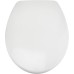 Amazon Basics Oval Heavy Duty Urea Toilet Seat with Soft Close Mechanism Easy Removable 37 x 42.5 cm Universal Size White