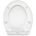 Amazon Basics Oval Heavy Duty Urea Toilet Seat with Soft Close Mechanism Easy Removable 37 x 42.5 cm Universal Size White