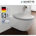 SCHÜTTE Toilet Seat with Soft-Close Mechanism, Removable Toilet Lid Made of Shatterproof Duroplast, Innovative DIY Installation with Adhesive Pads, Toilet Lid and Seat Maximum Load 150 kg, Grey