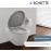SCHÜTTE Toilet Seat with Soft-Close Mechanism, Removable Toilet Lid Made of Shatterproof Duroplast, Innovative DIY Installation with Adhesive Pads, Toilet Lid and Seat Maximum Load 150 kg, Grey
