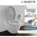 SCHÜTTE Toilet Seat with Soft-Close Mechanism, Removable Toilet Lid Made of Shatterproof Duroplast, Innovative DIY Installation with Adhesive Pads, Toilet Lid and Seat Maximum Load 150 kg, Grey