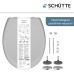 SCHÜTTE Toilet Seat with Soft-Close Mechanism, Removable Toilet Lid Made of Shatterproof Duroplast, Innovative DIY Installation with Adhesive Pads, Toilet Lid and Seat Maximum Load 150 kg, Grey