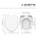SCHÜTTE Toilet Seat with Soft-Close Mechanism, Toilet Lid Made of Shatterproof Duroplast, Innovative DIY Assembly, Toilet Lid and Seat Maximum Load 150 kg, White