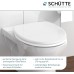 SCHÜTTE Toilet Seat with Soft-Close Mechanism, Toilet Lid Made of Shatterproof Duroplast, Innovative DIY Assembly, Toilet Lid and Seat Maximum Load 150 kg, White