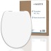 SCHÜTTE Toilet Seat with Soft-Close Mechanism, Toilet Lid Made of Shatterproof Duroplast, Innovative DIY Assembly, Toilet Lid and Seat Maximum Load 150 kg, White