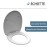 SCHÜTTE Toilet Seat with Soft-Close Mechanism, Toilet Lid Made of Shatterproof Duroplast, Innovative DIY Assembly, Toilet Lid and Seat Maximum Load 150 kg, White