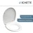 SCHÜTTE Toilet Seat with Soft-Close Mechanism, Removable Toilet Lid Made of Shatterproof Duroplast, Innovative DIY Installation with Adhesive Pads, Toilet Lid and Seat Maximum Load 150 kg, White