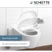 SCHÜTTE Toilet Seat with Soft-Close Mechanism, Removable Toilet Lid Made of Shatterproof Duroplast, Innovative DIY Installation with Adhesive Pads, Toilet Lid and Seat Maximum Load 150 kg, White