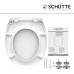SCHÜTTE Toilet Seat with Soft-Close Mechanism, Removable Toilet Lid Made of Shatterproof Duroplast, Innovative DIY Installation with Adhesive Pads, Toilet Lid and Seat Maximum Load 150 kg, White