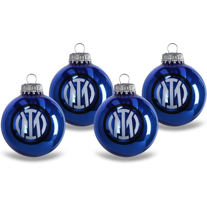 Inter - Set of 4 Premium Christmas Baubles - Christmas Decoration Fans Inter