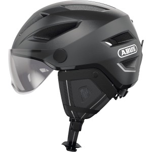 ABUS Pedelec 2.0 ACE City Cycling Helmet with Rear Light, Visor, Rain Cover, Ear Protection, for Men and Women