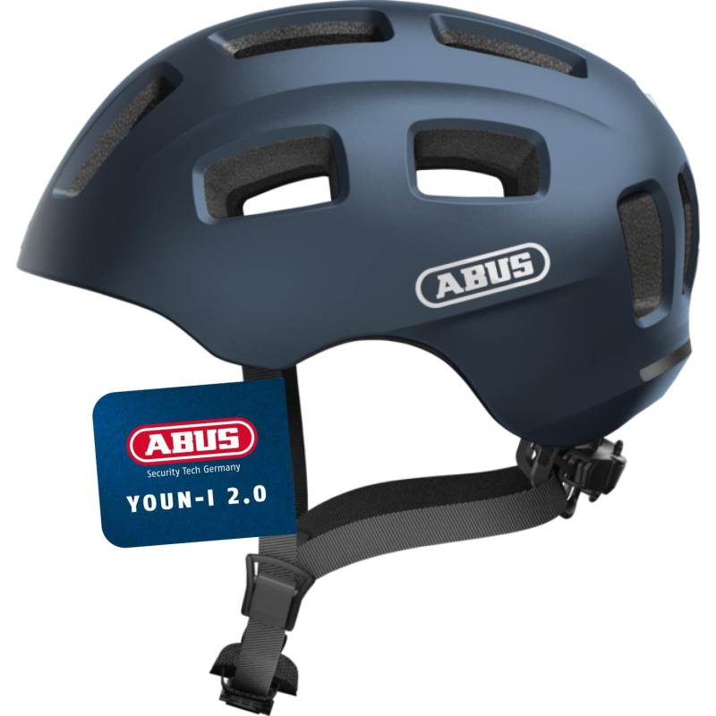 ABUS Youn-I 2.0 Bicycle Helmet with Light for Children, Teenagers, Young Adults, Girls and Boys