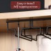 Uten Wine Glass Holder Hanging Under Cabinet Glass Holder Metal with 4 Rows Holder Holds 8-12 Wine Glasses, Anti-Oxidation for Bar, Kitchen, Cafe