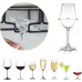 Uten Wine Glass Holder Hanging Under Cabinet Glass Holder Metal with 4 Rows Holder Holds 8-12 Wine Glasses, Anti-Oxidation for Bar, Kitchen, Cafe