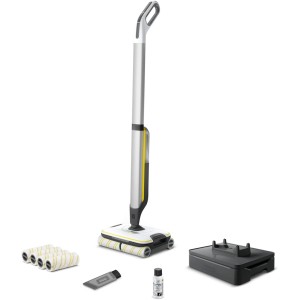 Kärcher FC 7 Cordless Extra Hard Floor Cleaner, Wireless Floor Cleaner with 4 Rotating Microfibre Rollers, Battery Life: Approx. 45 Minutes, Surface Capacity per Battery Charge: Approx. 135 m²,